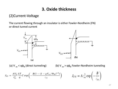 iv measurements to find oxide thickness|oxide thickness calculation.